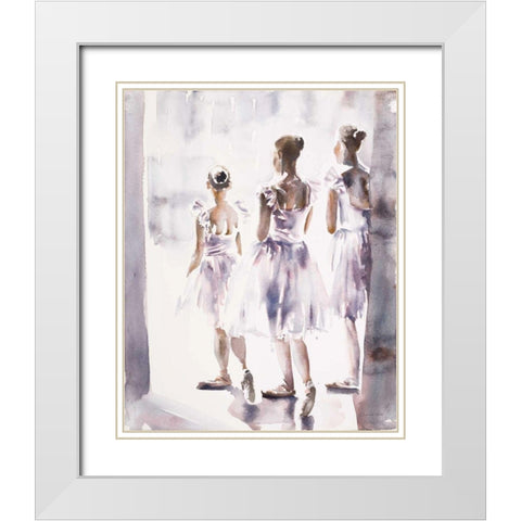 In The Wings White Modern Wood Framed Art Print with Double Matting by Valle, Aimee Del