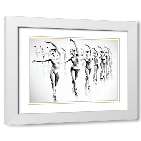 Rehearsal White Modern Wood Framed Art Print with Double Matting by Valle, Aimee Del