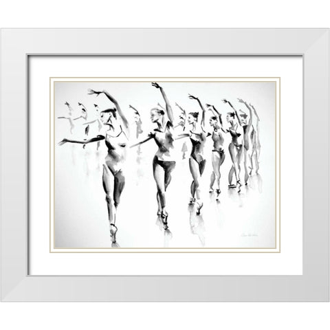 Rehearsal White Modern Wood Framed Art Print with Double Matting by Valle, Aimee Del