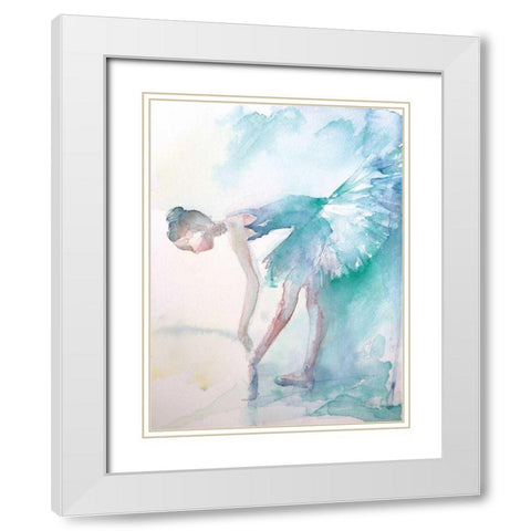 Pointe Shoes White Modern Wood Framed Art Print with Double Matting by Valle, Aimee Del