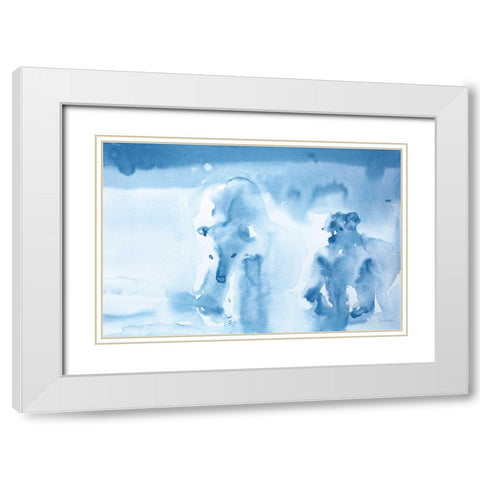 Ice Bears White Modern Wood Framed Art Print with Double Matting by Valle, Aimee Del
