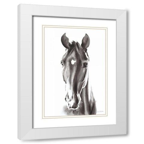 Le Cheval Noir White Modern Wood Framed Art Print with Double Matting by Valle, Aimee Del