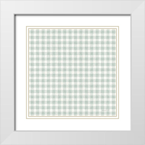 Floursack Lemon Pattern IVC White Modern Wood Framed Art Print with Double Matting by Nai, Danhui