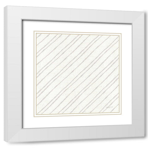 Floursack Lemon Pattern VI White Modern Wood Framed Art Print with Double Matting by Nai, Danhui