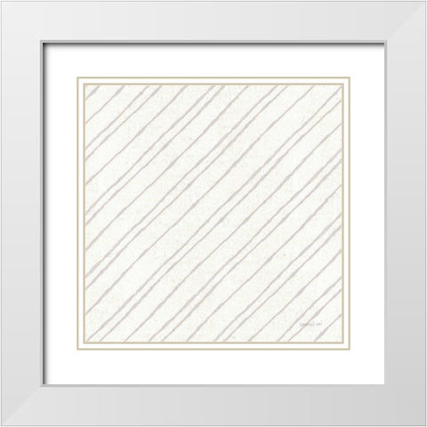 Floursack Lemon Pattern VI White Modern Wood Framed Art Print with Double Matting by Nai, Danhui