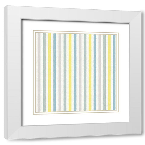 Floursack Lemon Pattern VII White Modern Wood Framed Art Print with Double Matting by Nai, Danhui