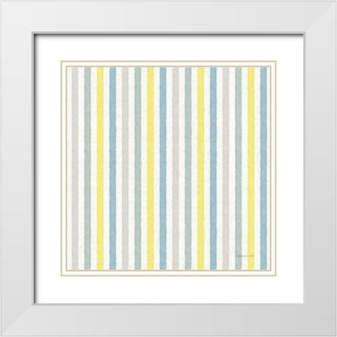 Floursack Lemon Pattern VII White Modern Wood Framed Art Print with Double Matting by Nai, Danhui