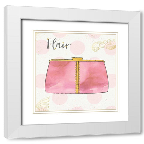 Fashion Blooms II Pink White Modern Wood Framed Art Print with Double Matting by Aiken, Jess