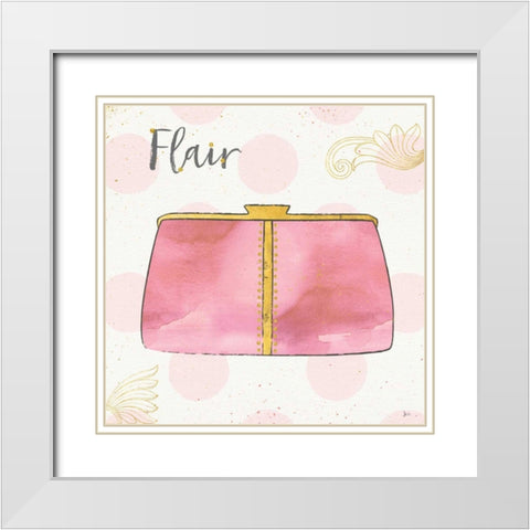 Fashion Blooms II Pink White Modern Wood Framed Art Print with Double Matting by Aiken, Jess