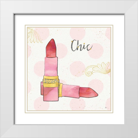 Fashion Blooms III Pink White Modern Wood Framed Art Print with Double Matting by Aiken, Jess