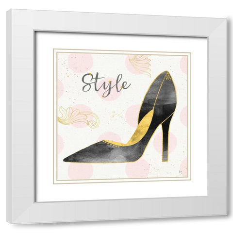 Fashion Blooms I Black White Modern Wood Framed Art Print with Double Matting by Aiken, Jess