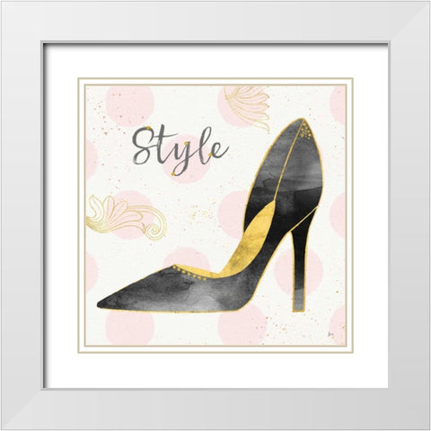 Fashion Blooms I Black White Modern Wood Framed Art Print with Double Matting by Aiken, Jess