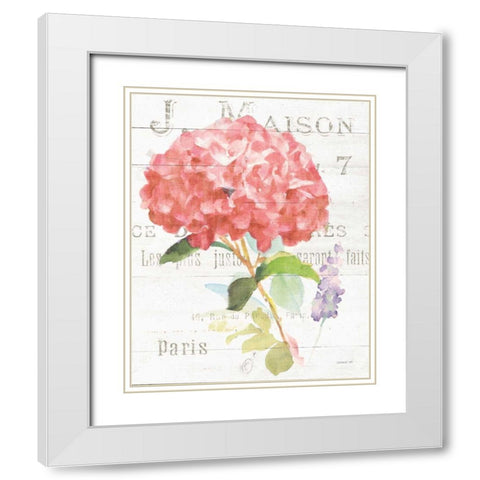 Maison des Fleurs VI White Modern Wood Framed Art Print with Double Matting by Nai, Danhui