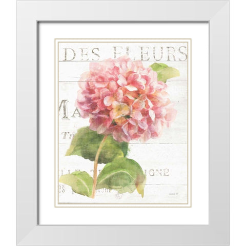 Maison des Fleurs VII White Modern Wood Framed Art Print with Double Matting by Nai, Danhui