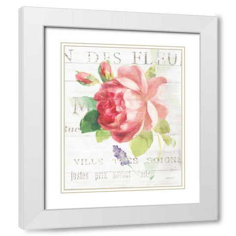 Maison des Fleurs VIII White Modern Wood Framed Art Print with Double Matting by Nai, Danhui