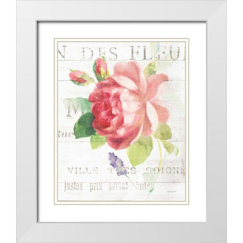 Maison des Fleurs VIII White Modern Wood Framed Art Print with Double Matting by Nai, Danhui