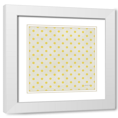 Maison Des Fleurs Pattern IIID White Modern Wood Framed Art Print with Double Matting by Nai, Danhui