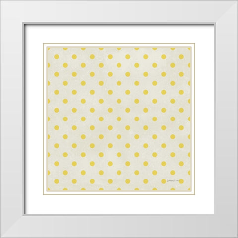 Maison Des Fleurs Pattern IIID White Modern Wood Framed Art Print with Double Matting by Nai, Danhui