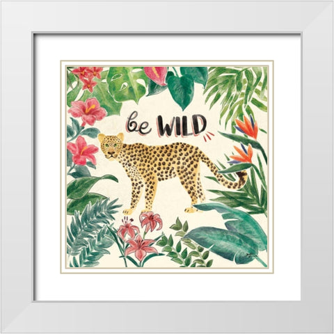 Jungle Vibes III White Modern Wood Framed Art Print with Double Matting by Penner, Janelle