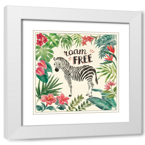 Jungle Vibes IV White Modern Wood Framed Art Print with Double Matting by Penner, Janelle