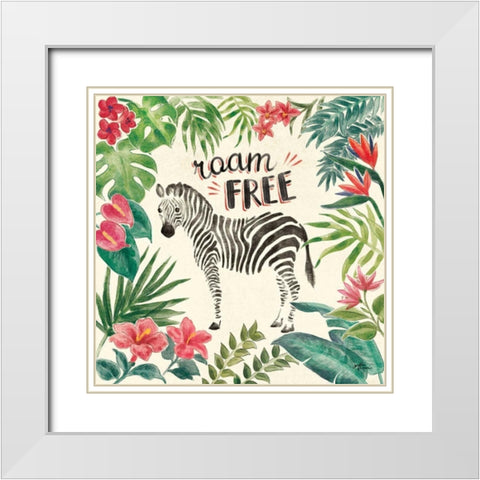 Jungle Vibes IV White Modern Wood Framed Art Print with Double Matting by Penner, Janelle