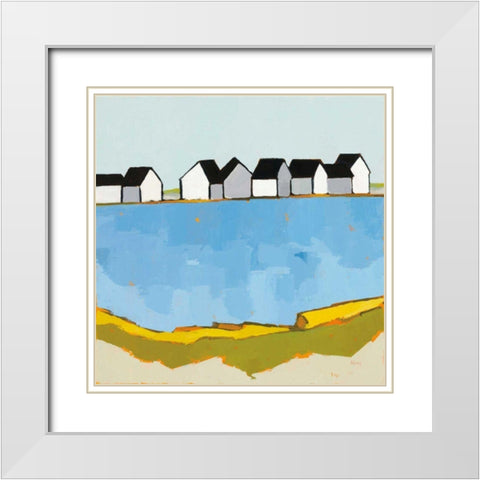 A Summers Day White Modern Wood Framed Art Print with Double Matting by Adams, Phyllis