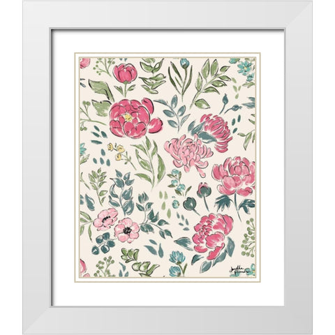 Live in Bloom Step 01 White Modern Wood Framed Art Print with Double Matting by Penner, Janelle