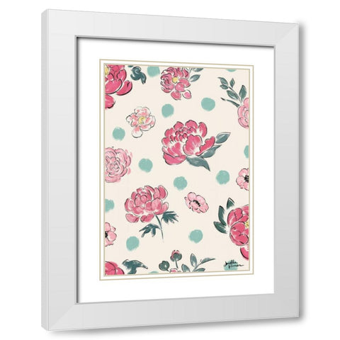 Live in Bloom Step 02A White Modern Wood Framed Art Print with Double Matting by Penner, Janelle