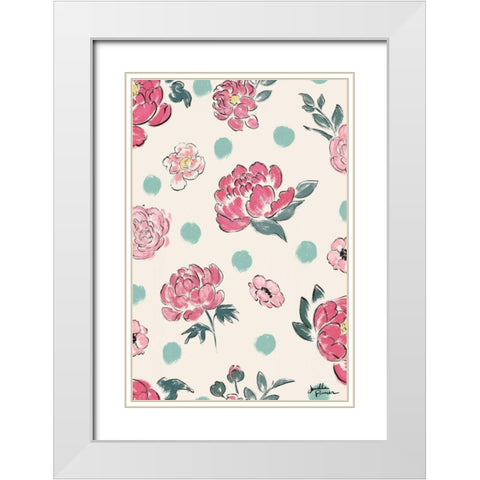 Live in Bloom Step 02A White Modern Wood Framed Art Print with Double Matting by Penner, Janelle