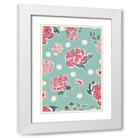 Live in Bloom Step 02C White Modern Wood Framed Art Print with Double Matting by Penner, Janelle