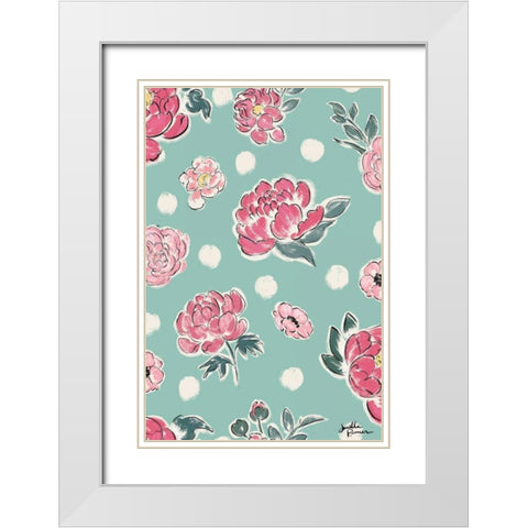 Live in Bloom Step 02C White Modern Wood Framed Art Print with Double Matting by Penner, Janelle