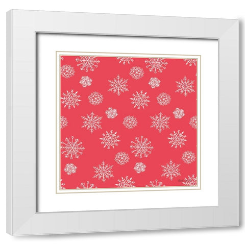 Holiday Paws Step 04C White Modern Wood Framed Art Print with Double Matting by Grove, Beth