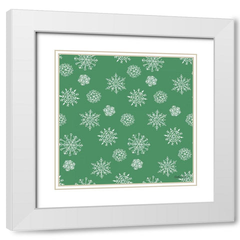 Holiday Paws Step 04D White Modern Wood Framed Art Print with Double Matting by Grove, Beth