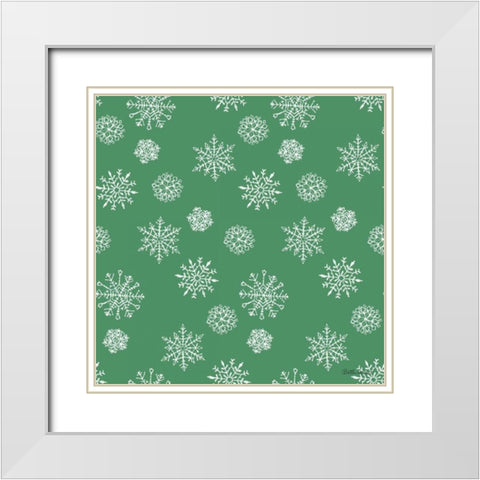 Holiday Paws Step 04D White Modern Wood Framed Art Print with Double Matting by Grove, Beth