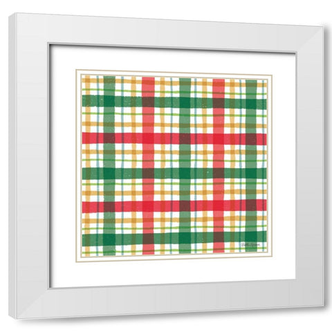 Holiday Paws Step 05 White Modern Wood Framed Art Print with Double Matting by Grove, Beth