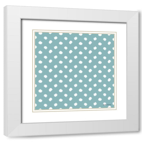 Holiday Paws Step 06B White Modern Wood Framed Art Print with Double Matting by Grove, Beth