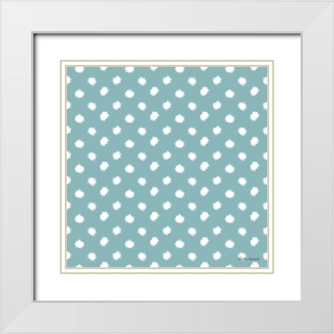Holiday Paws Step 06B White Modern Wood Framed Art Print with Double Matting by Grove, Beth