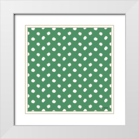 Holiday Paws Step 06D White Modern Wood Framed Art Print with Double Matting by Grove, Beth