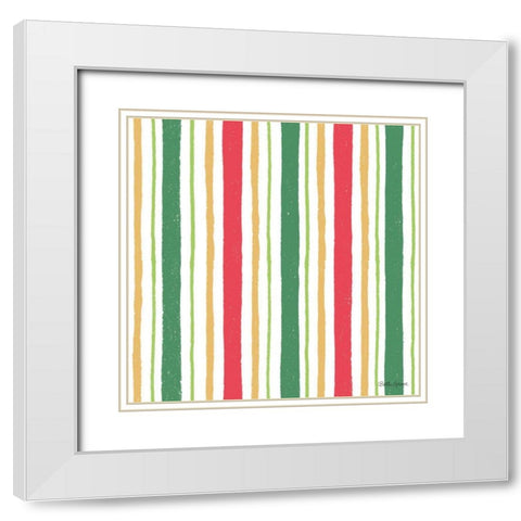Holiday Paws Step 07B White Modern Wood Framed Art Print with Double Matting by Grove, Beth