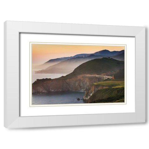 Big Sur I White Modern Wood Framed Art Print with Double Matting by Majchrowicz, Alan