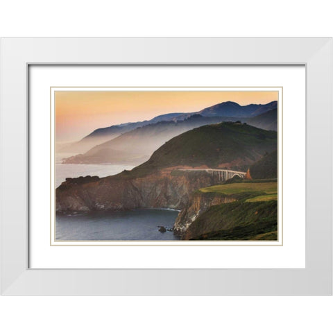 Big Sur I White Modern Wood Framed Art Print with Double Matting by Majchrowicz, Alan