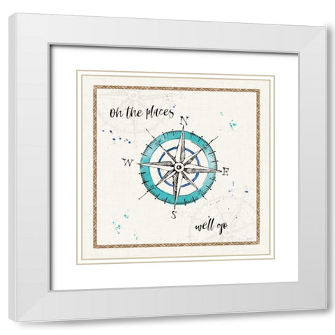 Coastal Buoys V Go White Modern Wood Framed Art Print with Double Matting by Tavoletti, Anne