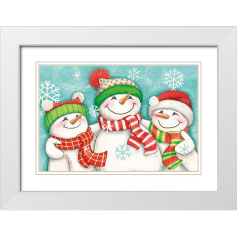Let it Snow III Eyes Open White Modern Wood Framed Art Print with Double Matting by Urban, Mary