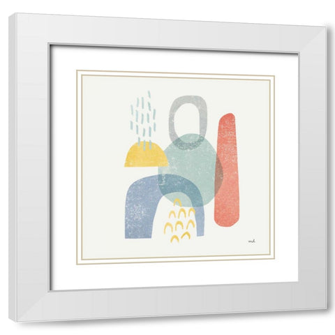 Milo II White Modern Wood Framed Art Print with Double Matting by Hershey, Moira
