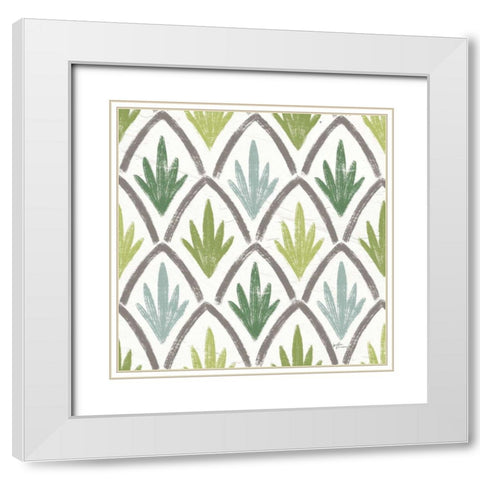 Fine Herbs Step 07A Sq White Modern Wood Framed Art Print with Double Matting by Penner, Janelle