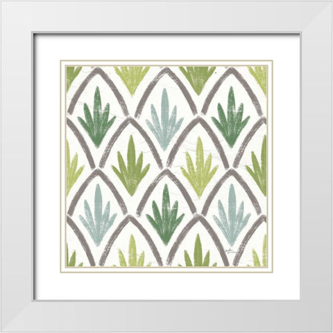 Fine Herbs Step 07A Sq White Modern Wood Framed Art Print with Double Matting by Penner, Janelle