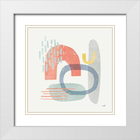 Milo III White Modern Wood Framed Art Print with Double Matting by Hershey, Moira