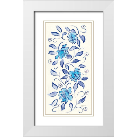 Peacock Garden X White Modern Wood Framed Art Print with Double Matting by Thomas, Miranda