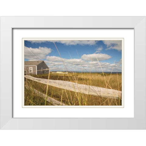 The Cottage White Modern Wood Framed Art Print with Double Matting by Aledanda