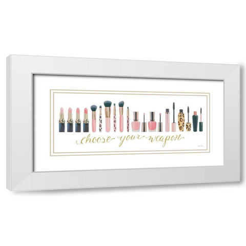 Wake Up and Make Up IX White Modern Wood Framed Art Print with Double Matting by Fabiano, Marco